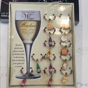 Boston Warehouse Wine Markers with Food and Drink Charms